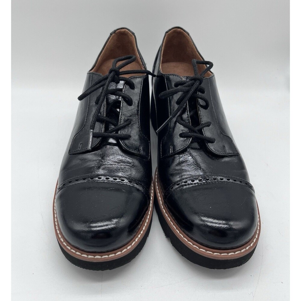 NATURALIZER CABARET LACE UP LOAFERS - BLACK - 9.5